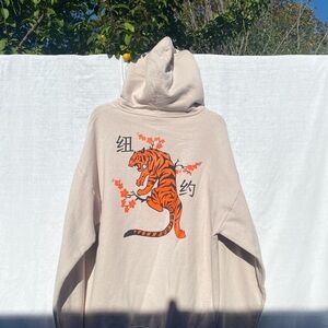 Tiger print hoodie